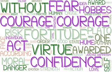 Courage Wordcloud Banner, Wallpaper, Background, Book Cover, Wordart