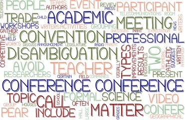 Conference Wordcloud Banner, Wallpaper, Background, Book Cover, Wordart