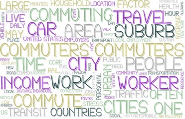 Commuters Wordcloud Banner, Wallpaper, Background, Book Cover, Wordart