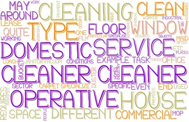 Cleaner Wordcloud Banner, Wallpaper, Background, Book Cover, Wordart