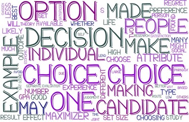 Choice Wordcloud Banner, Wallpaper, Background, Book Cover, Wordart