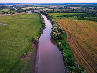 Dnister river Galitzia aerial