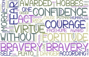 Bravery Wordcloud Banner, Wallpaper, Background, Book Cover, Wordart