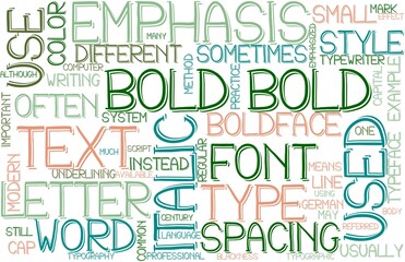 Bold Wordcloud Banner, Wallpaper, Background, Book Cover, Wordart