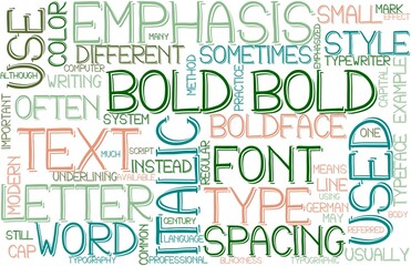 Bold Wordcloud Banner, Wallpaper, Background, Book Cover, Wordart