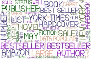 Bestseller Wordcloud Banner, Wallpaper, Background, Book Cover, Wordart