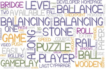Balancing Wordcloud Banner, Wallpaper, Background, Book Cover, Wordart