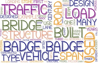 Badge Wordcloud Banner, Wallpaper, Background, Book Cover, Wordart