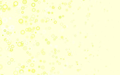 Light Green, Yellow vector pattern with spheres.