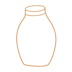 orange vase line icon