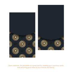 Black business card with luxurious gold pattern for your personality.