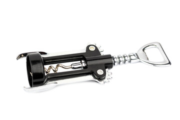 bottle corkscrew isolated on the white background