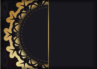 Congratulatory Flyer in black color with a luxurious gold pattern is ready for printing.