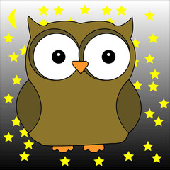 an owl in illustration
