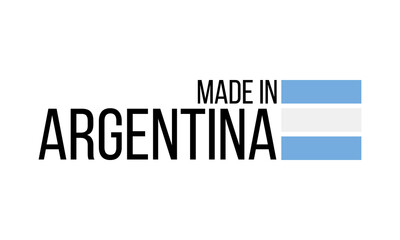 made in argentina, flat vector sign or banner