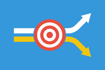 same union path for common goal, then each to own way, flat vector infographics