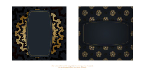Black vintage gold pattern brochure for your brand.