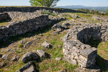 Archaeological park of the castrexa culture, site of San Cibrán de Lás. Ruins of the city known in Roman times as Lansbrica. Ourense, Galicia, Spain.