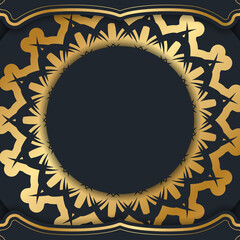 Black antique gold pattern brochure for your brand.