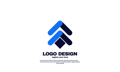abstract inspiration business company logo design corporate identity design vector colorful