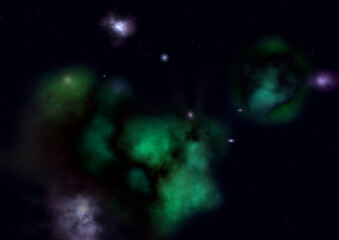 Small part of an infinite star field