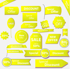 set of tags in illustration