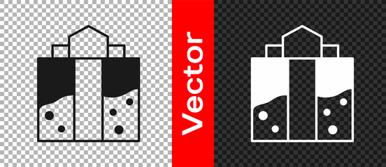 Black Mine entrance icon isolated on transparent background. Vector