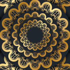 Black Indian gold pattern brochure for your congratulations.