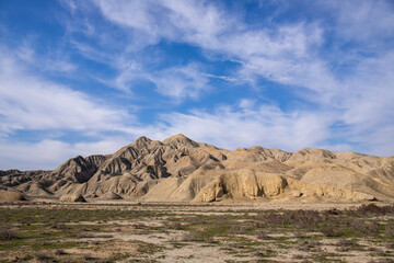 Beautiful mountains near the town of Sangachaly. Azerbaijan.