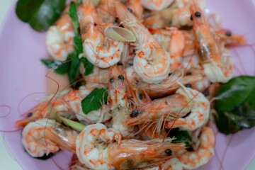 shrimps on a plate