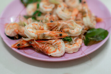 shrimp on a plate