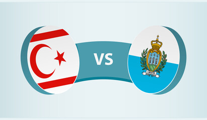 Northern Cyprus vs San Marino, team sports competition concept.