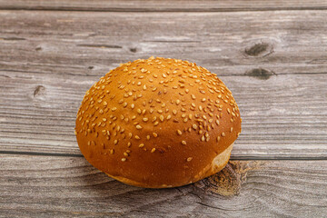 Burger bun with sesame seeds