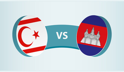 Northern Cyprus vs Cambodia, team sports competition concept.