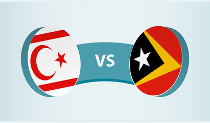 Northern Cyprus vs East Timor, team sports competition concept.