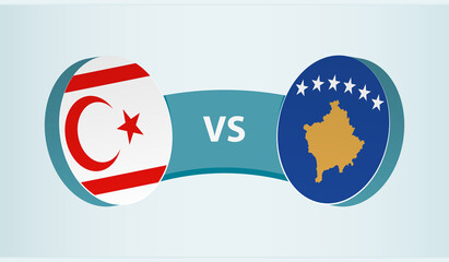 Northern Cyprus vs Kosovo, team sports competition concept.