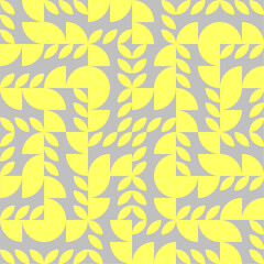 naadloze abstracte geometrische bladeren achtergrond patroon tegel