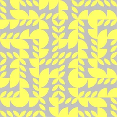 Rolgordijnen zonder boren Geel naadloze abstracte geometrische bladeren achtergrond patroon tegel