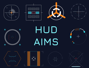 Set of HUD FUI aim targets