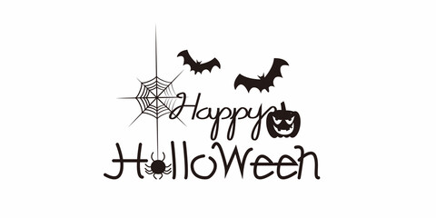 Halloween Calligraphy. Decorative halloween lettering. Happy halloween text for banner, graphic, background design. Vector illustration.