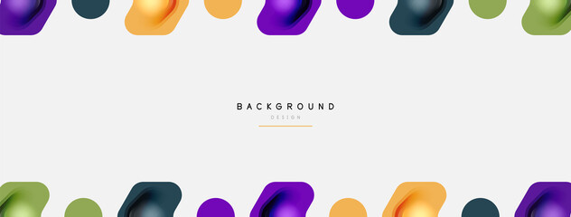 Naklejka na ściany i meble Color arrow shapes on white backdrop. Minimal geometric abstract background. Vector illustration for wallpaper banner background or landing page