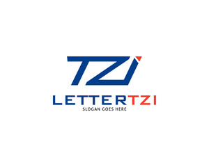 Initial Letter TZI Logo Template Design