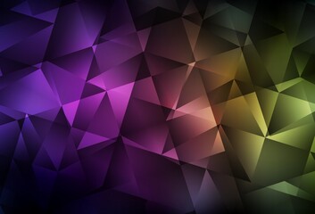 Obraz premium Dark Pink, Yellow vector gradient triangles template.