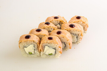 Japanese tradtional roll with salmon