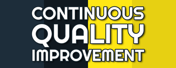 Continuous Quality Improvement - text written on contrasting multicolor background