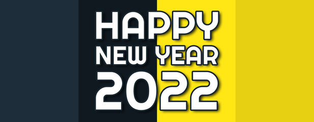 happy new year 2022 - text written on contrasting multicolor background