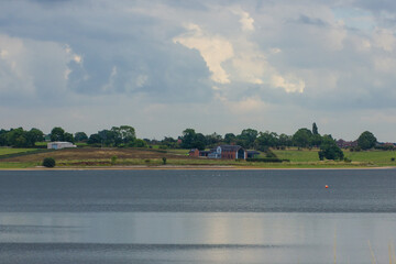 Fototapeta premium lake and cloud formation