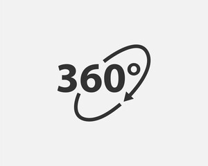 360 degree view vector icon