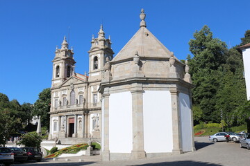 Fototapeta na wymiar Bom Jesus Sanctuary, in the city of Braga, in Northern Portugal.