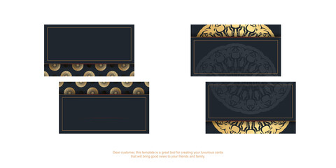 Business card in black with luxurious gold ornaments for your personality.